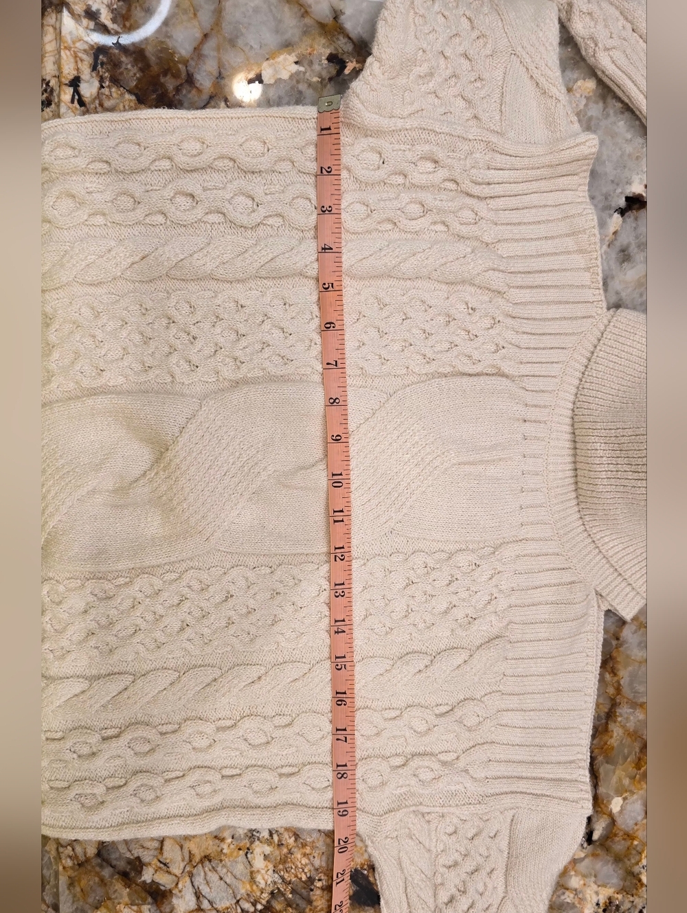 Anthropologie Cold Shoulder Cable Sweater Cream S - Picture 6 of 7